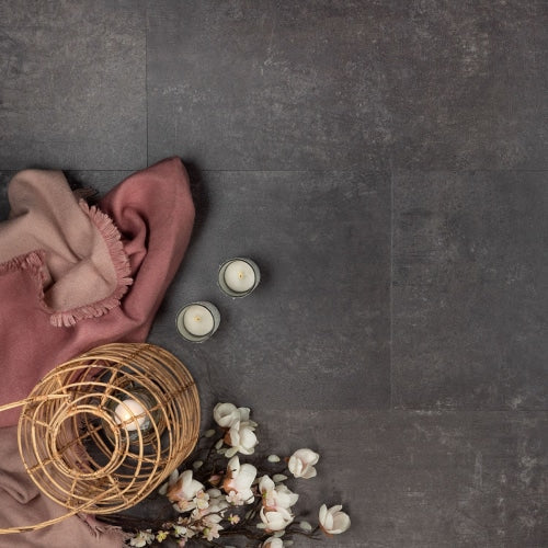 Douwes Dekker - PVC klik Flinke tegel brownie 90,6x44,8 cm